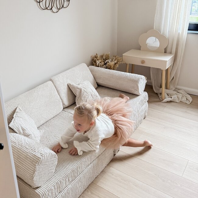 Comfort Montessori kinderbank in beige – Stijlvol en veilig voor kinderen