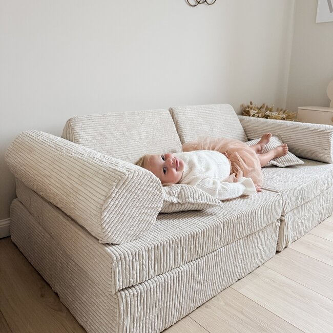 Komfort Montessori Kinderbank in Beige – Stilvoll und sicher für Kinder