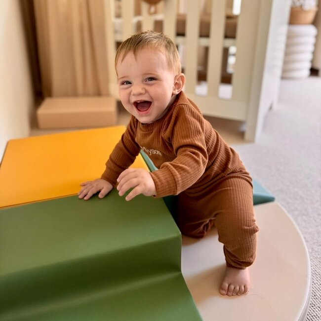 Foam blocks set Corner – creative and safe play in turquoise