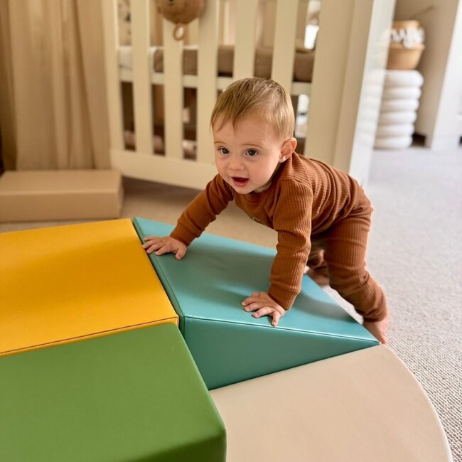 Set de blocs en mousse Corner – jeu créatif et sûr en turquoise