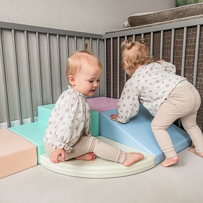 Foam block set Corner in soft pastel colours – build, play & explore