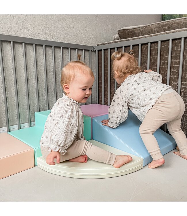 Foam blokken set corner pastel kleuren – zachte en kleurrijke blokken voor creatief spel en motorische ontwikkeling