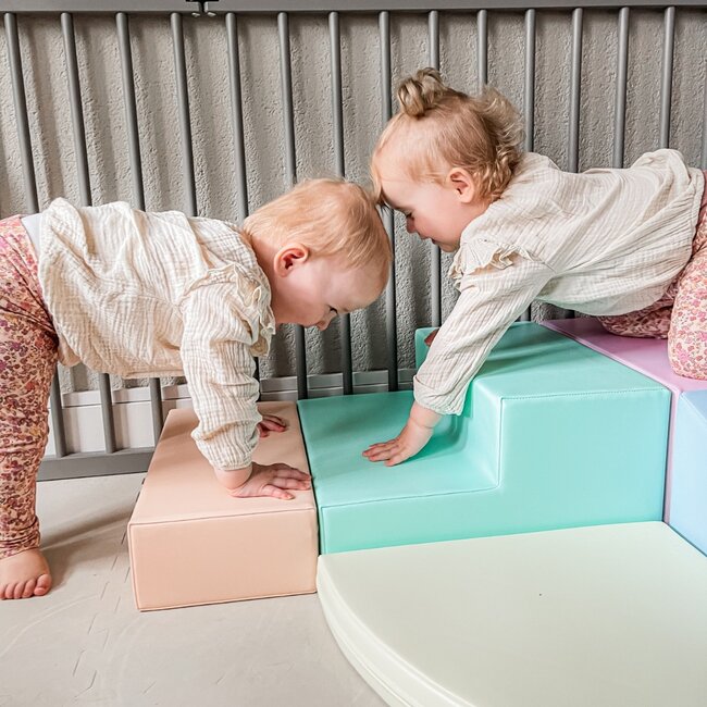 Foam block set Corner in soft pastel colours – build, play & explore