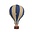 Super Balloon Decoratieve luchtballon maat M | Beige/blauw