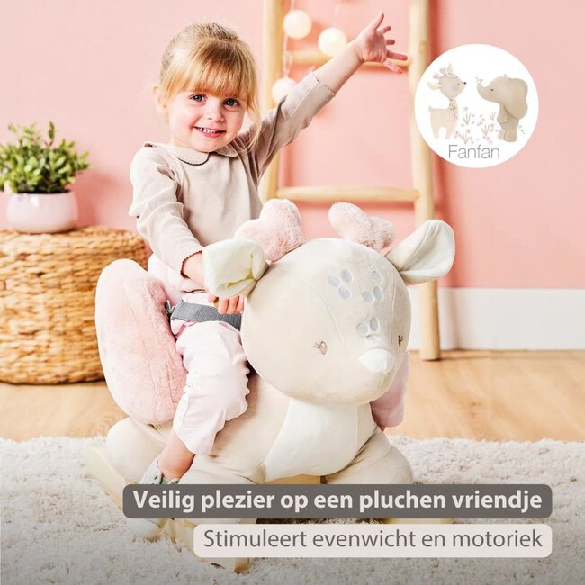 Animal à bascule biche en beige – Doux, sûr et amusant pour les enfants