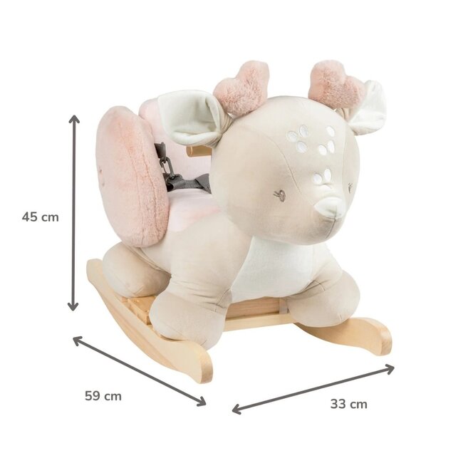 Animal à bascule biche en beige – Doux, sûr et amusant pour les enfants