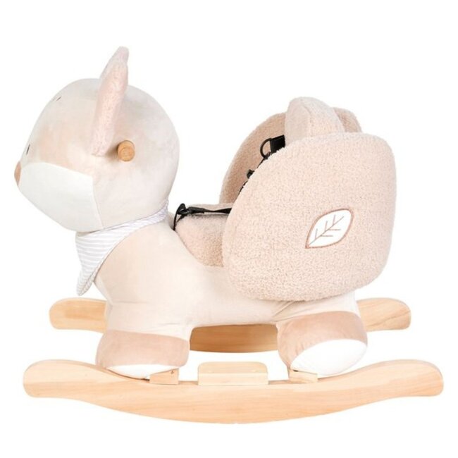 Schaukeltier Fuchs Flo in Beige – Weich, sicher und spaßig für Kinder