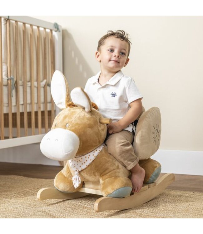 Hobbeldier ezel in beige – Zacht, veilig en leuk voor jonge kinderen