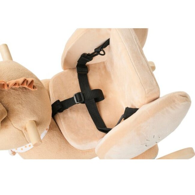 Rocking donkey toy in beige – Soft, safe, and fun for kids
