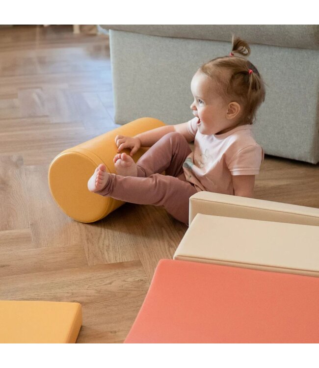 Softplay foam blokken set in pastel pink – stimuleert motoriek en creativiteit