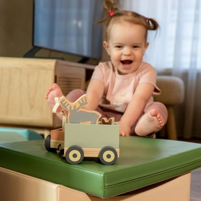 Softplay foam blokken set in turquoise – stimuleert motoriek en creativiteit