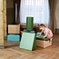 Softplay foam blokken set in turquoise – stimuleert motoriek en creativiteit