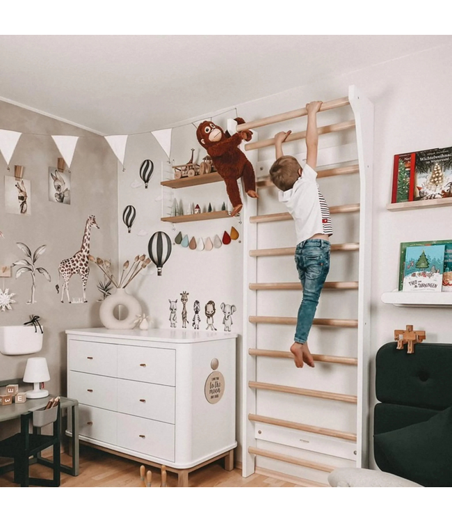 Houten wandrek en klimrek – Naturel