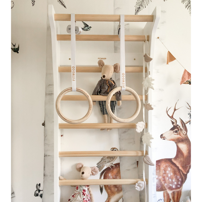 Houten wandrek en klimrek – Naturel