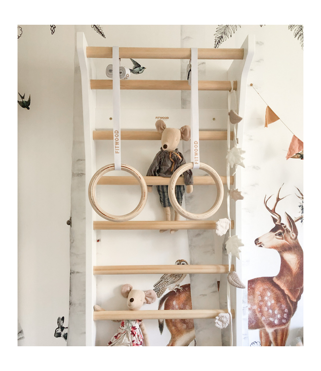 Houten wandrek en klimrek – Naturel