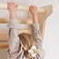 Compact houten wandrek en mini-klimrek in naturel