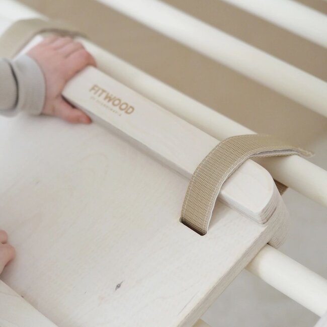 Houten glijbaan in naturel voor klimwand of klimboog – Veilig speelplezier voor kinderen