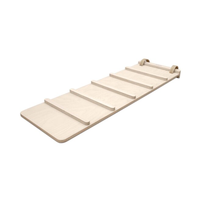 Toboggan en bois naturel pour mur ou arc d’escalade – Jeu sécurisé pour enfants