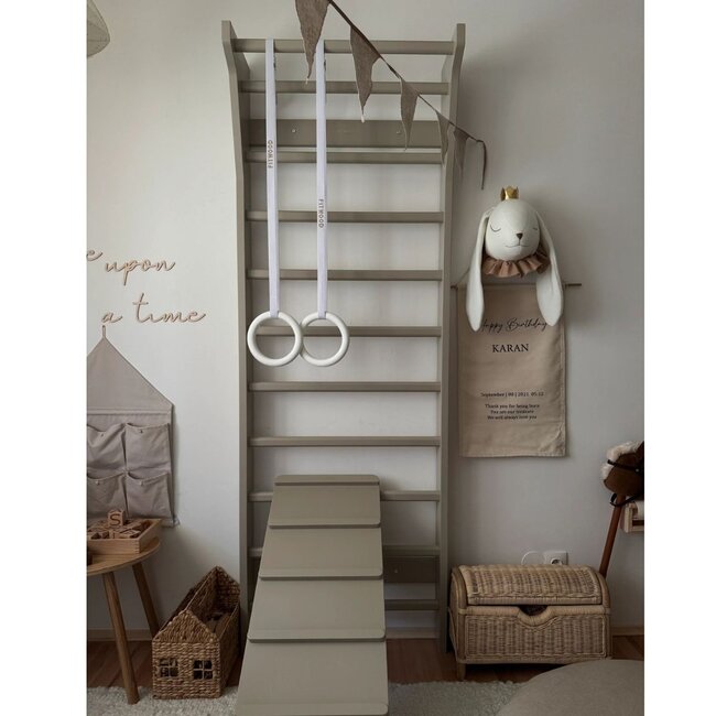 Holzrutsche in Beige für Kletterwand oder Kletterbogen – Sicherer Spielspaß für Kinder