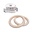 Fitwood Houten gym ringen met witte straps - Mini | Naturel