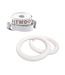 Fitwood Houten gym ringen met witte straps - Mini | White wash