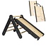 Climbing triangle with slide and climbing wall in black – Engaging indoor play structure