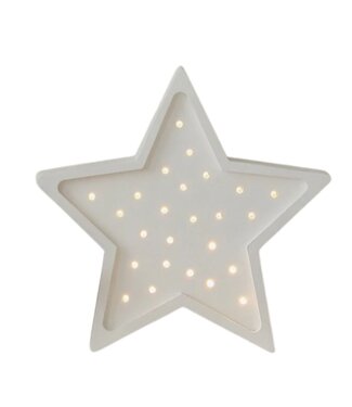 Little Lights Sterlamp hout | Wit