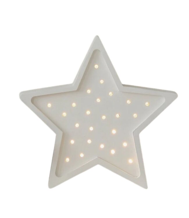 Duurzame houten nachtlamp in stervorm – handgemaakt en dimbaar