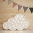 Wooden cloud lamp in white – cozy, handmade lighting for children’s room or home interior