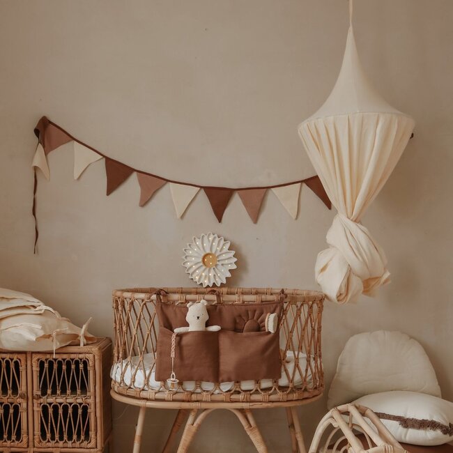 Lampe fleur en bois blanc – éclairage chaleureux et fait main pour chambre d’enfant ou intérieur