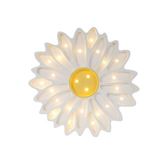 Little Lights Flower lamp wooden | White