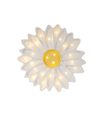 Little Lights Bloem lamp hout | Wit