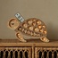 Holz-Schildkrötenlampe beige – handgefertigt und stimmungsvolle Beleuchtung