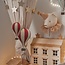 Decoratieve luchtballon rood/beige maat L– stijlvolle decoratie voor kinderkamer