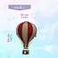 Decoratieve luchtballon rood/beige maat L– stijlvolle decoratie voor kinderkamer