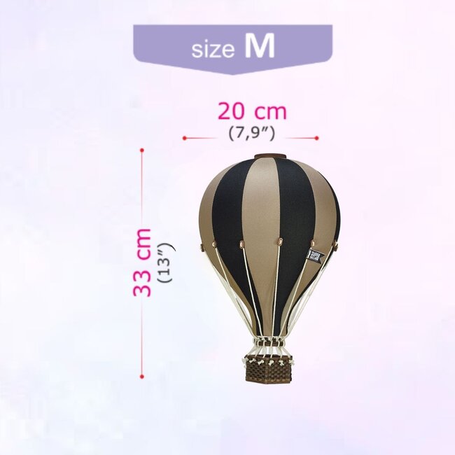 Decorative black/beige balloon size M – charming decoration for kids’ room