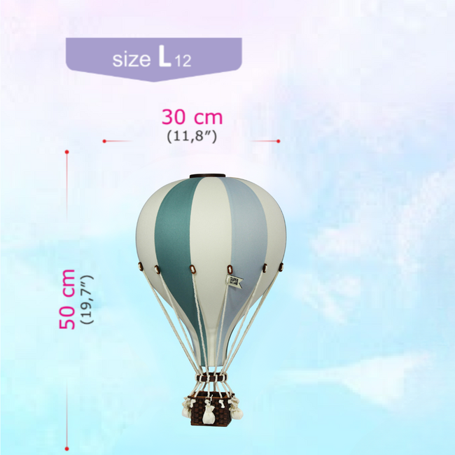 Decorative Mint/beige/green balloon size L – charming decoration for kids’ room