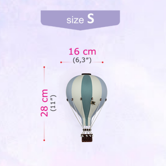 Dekoballon Mint/beige/grün Größe S– stilvolle Zimmerdekoration fürs Kinderzimmer