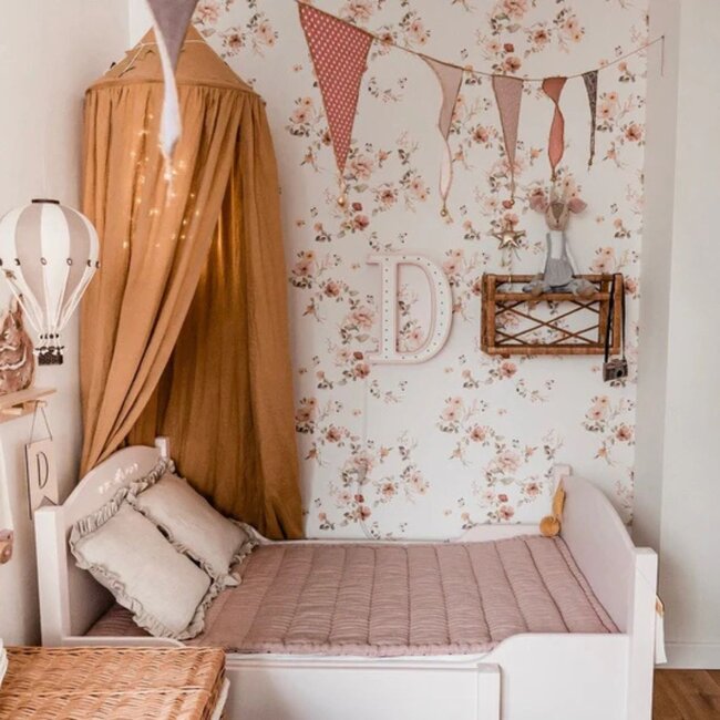 Lampe lettre en bois D – faite main et chaleureuse pour chambre ou intérieur