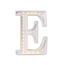 Lampe lettre en bois E – faite main et chaleureuse pour chambre ou intérieur