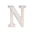Wooden letter lamp N– handmade cozy lighting for kids’ room or home