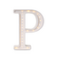 Wooden letter lamp P– handmade cozy lighting for kids’ room or home
