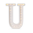 Wooden letter lamp U– handmade cozy lighting for kids’ room or home