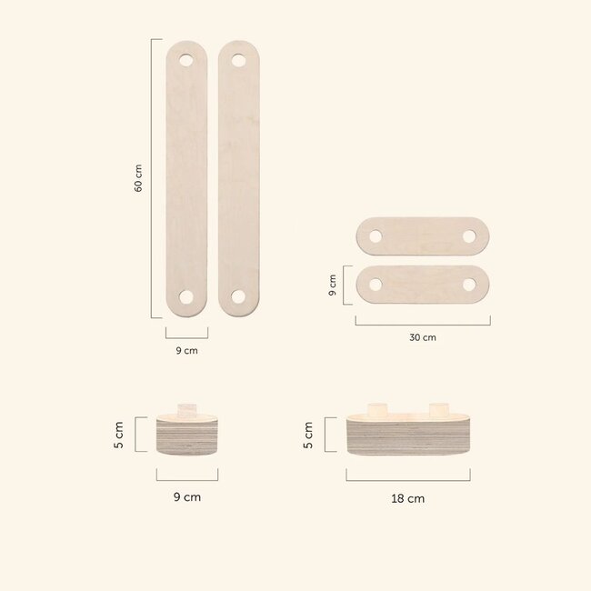 Balance beam natural – Montessori balance and climbing play for children