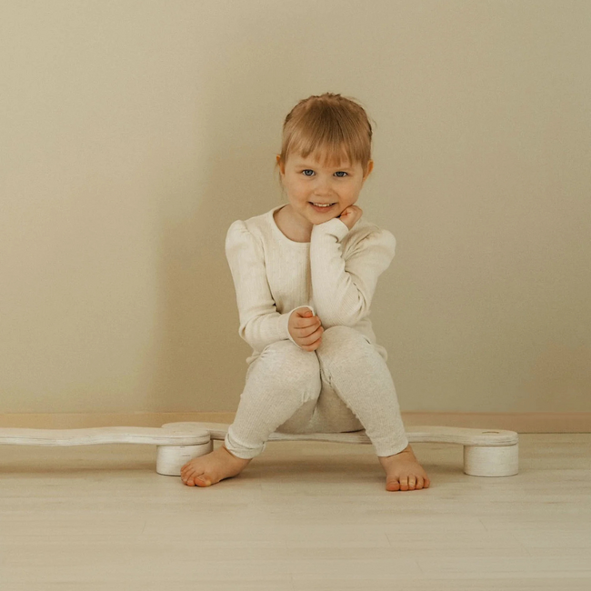 Poutre d’équilibre naturel – jeu Montessori d’équilibre et d’escalade pour enfants