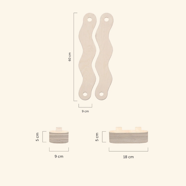 Balance beam natural – Montessori balance and climbing play for children