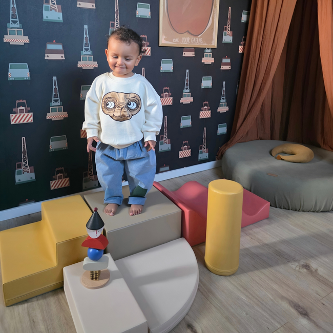 Foam blocks set Explorer – soft blocks for safe and playful climbing | Pastel Pink