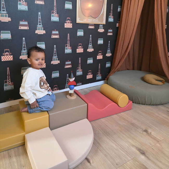 Foamblokken set Explorer – zachte blokken voor veilig en speels klimmen | Pastel Pink