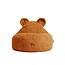 Cognac kids bean bag Bear in soft bouclé fabric for comfortable seating