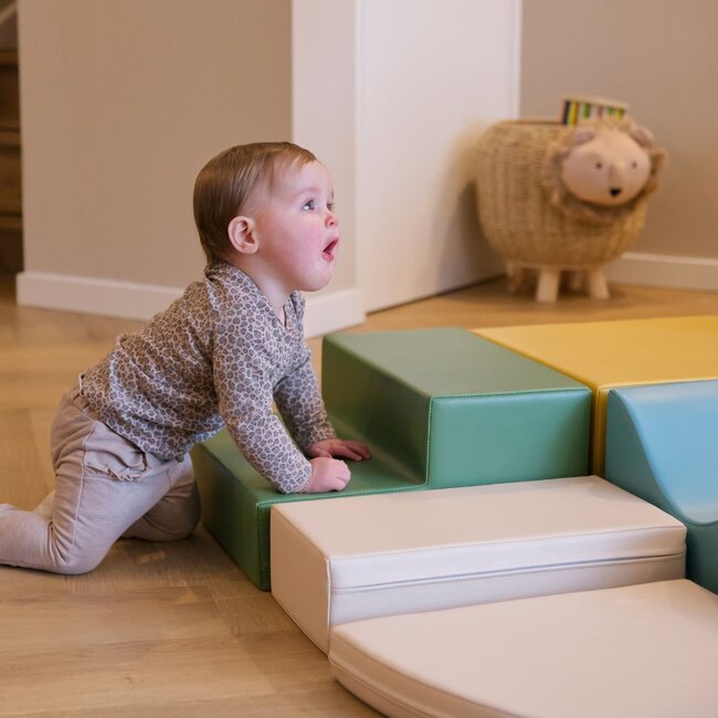 Foamblokken set Explorer – zachte blokken voor veilig en speels klimmen | Turquoise